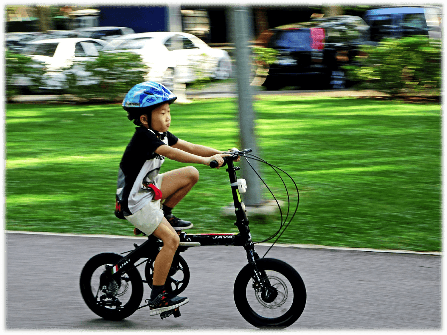 Boy on a bike